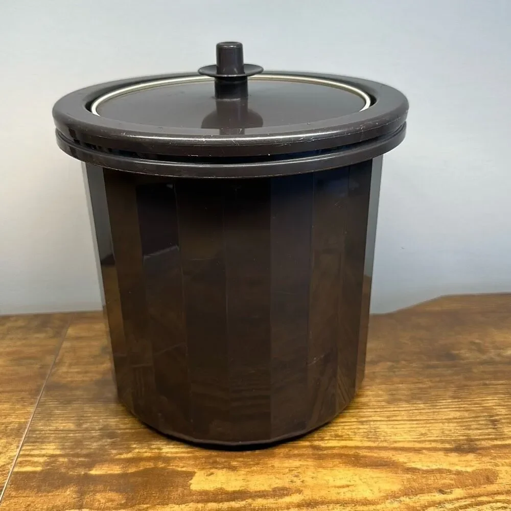 TUPPERWARE Vintage Tupperwear Ice Bucket Insulated Brown‎ 1683-2